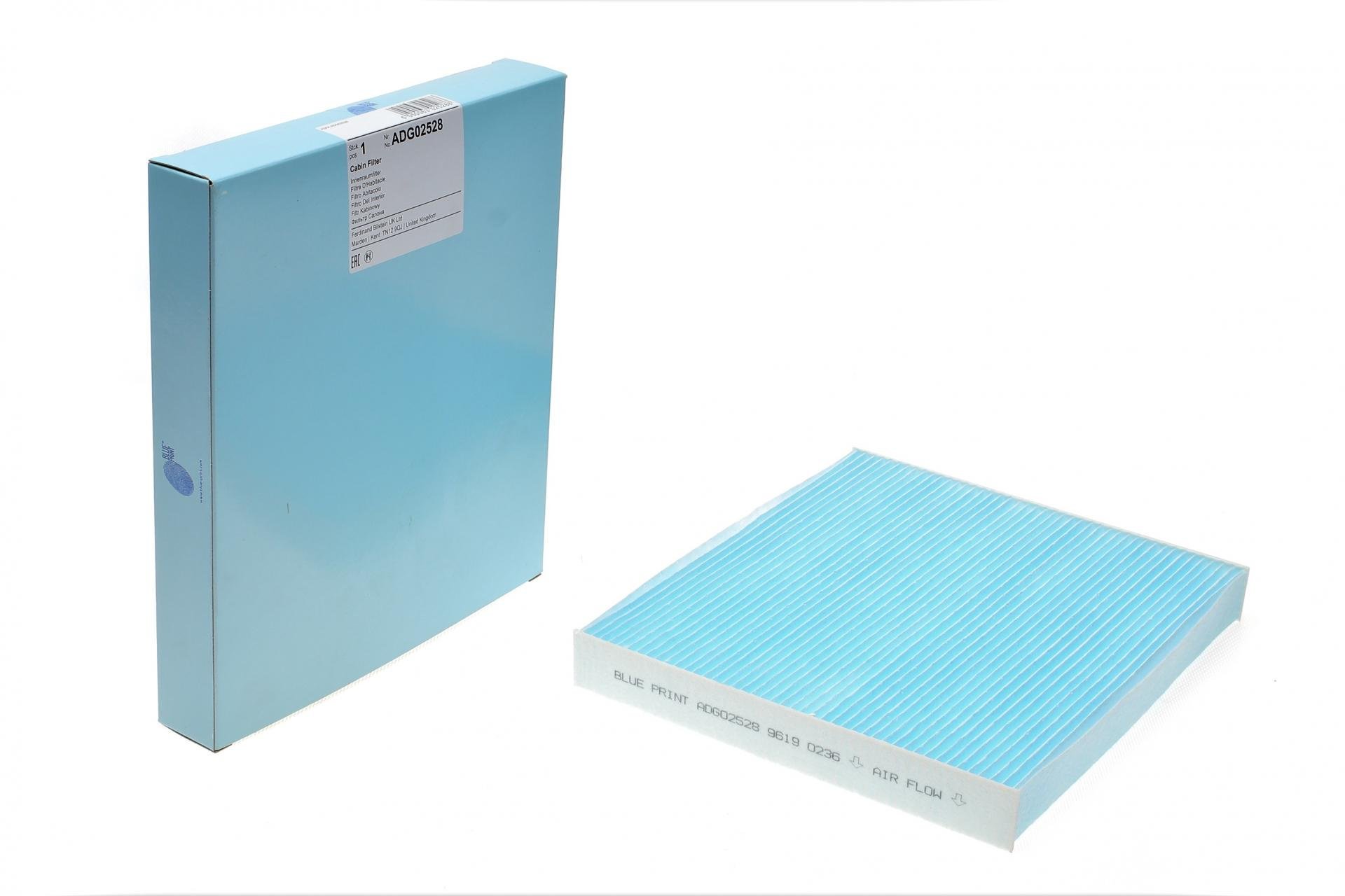 Фильтр салона BLUE PRINT для Hyundai Santa Fe 2,2-3,3 05-12/Azera 3,3 V6 24V 05- KIA Optima 1,7-2,7 01-15 (ADG02528)