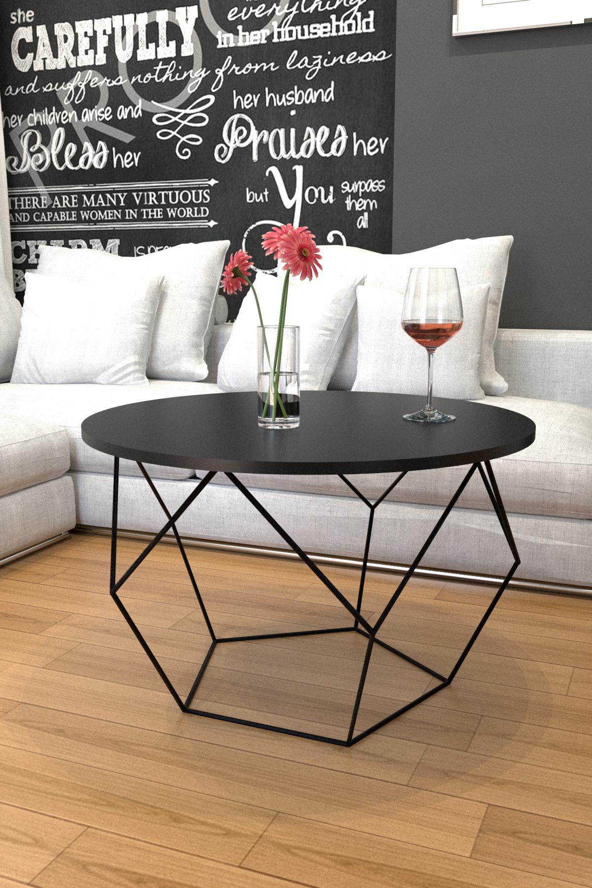 Журнальный стол EcoLoft Оникс DSP-1282-5 в стиле черный лофт (29879030) - фото 1 Журнальный стол EcoLoft Оникс DSP-1282-5 в стиле черный лофт (29879030) - фото 1