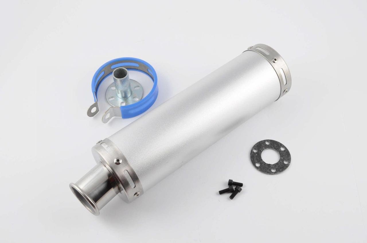 Глушитель тюнинг mod:30 300х90 мм/крепление Ø 48 мм Серебристый прямоток (2177153810)