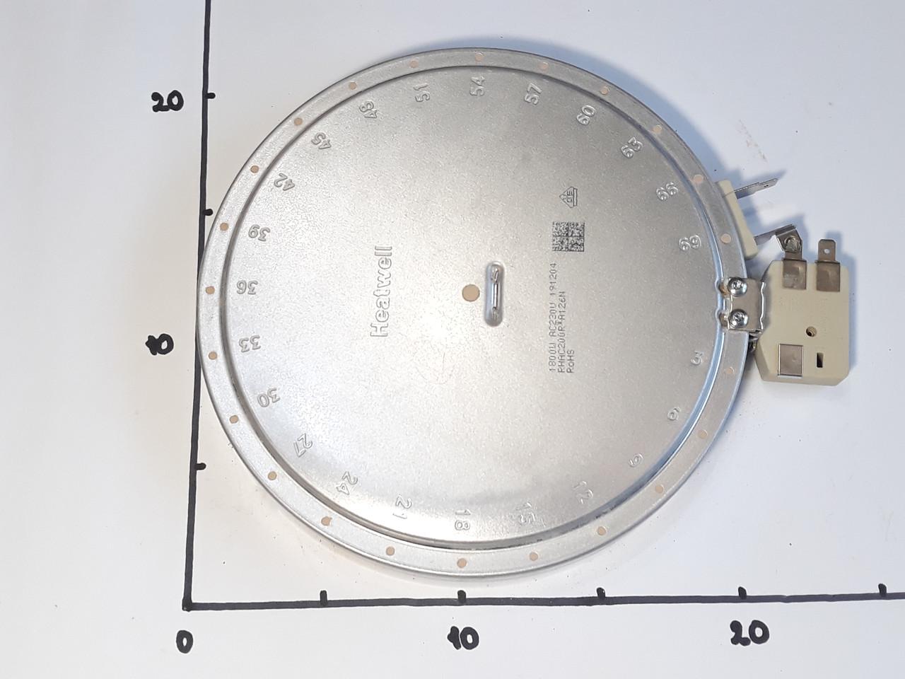Электроконфорка для стеклокерамических поверхностей Ø200 мм 1800W 2 контактная (0907) - фото 2