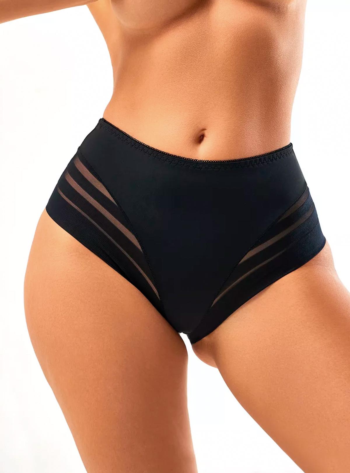 Трусы женские OnePro 10031 бесшовные слипы высокая посадка 3 шт. XL Черный (73866)