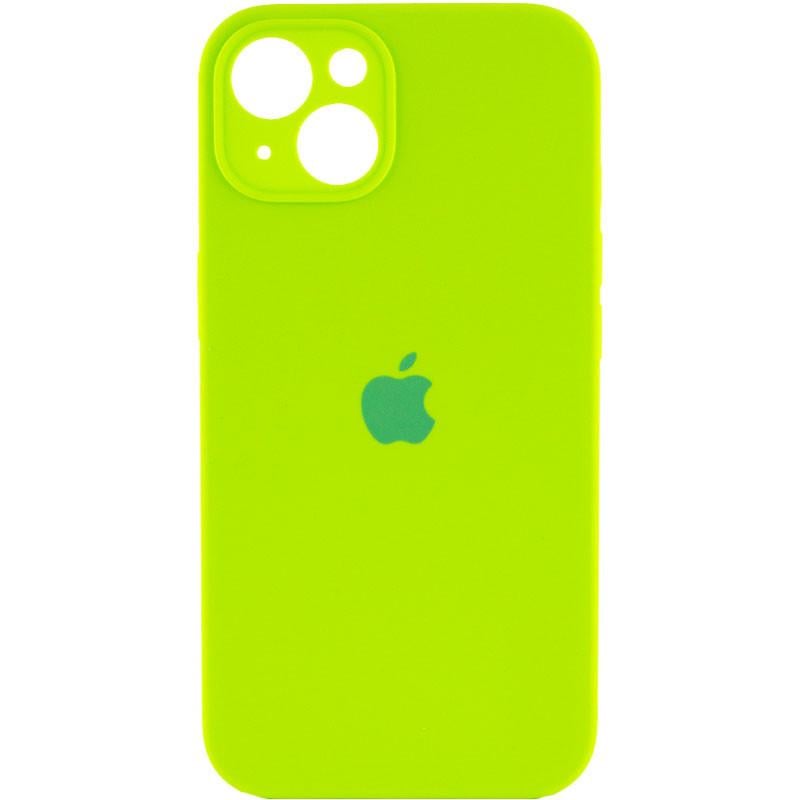 Силіконовый Чохол Накладка Закрита Камера Silicone Case Full Camera Для iPhone 13 Light Green