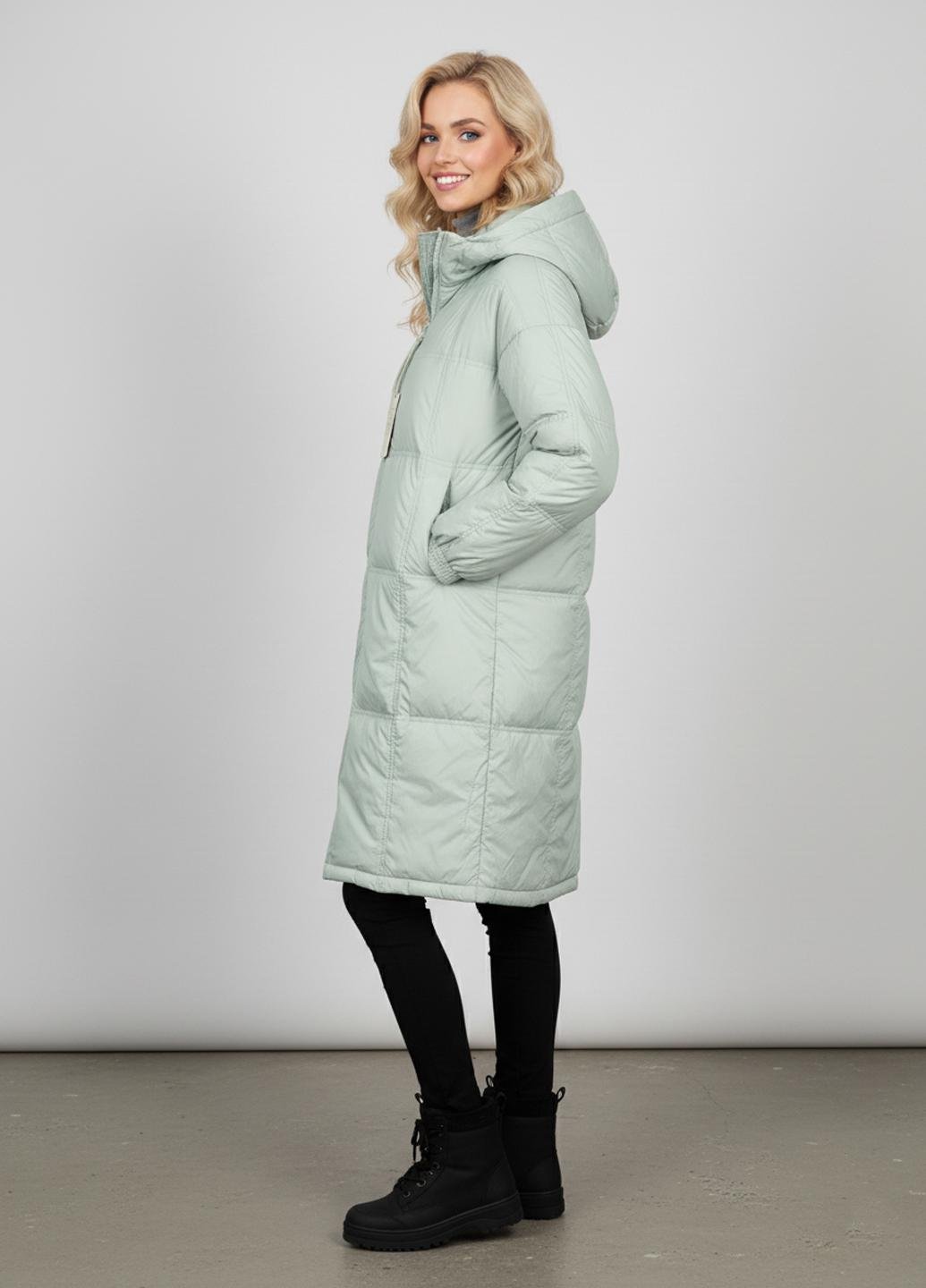 Пуховик женский Number Nine DW-014 демисезонный с капюшоном р. 42 Голубой (DW-014-42) - фото 3 Пуховик женский Number Nine DW-014 демисезонный с капюшоном р. 42 Голубой (DW-014-42) - фото 3