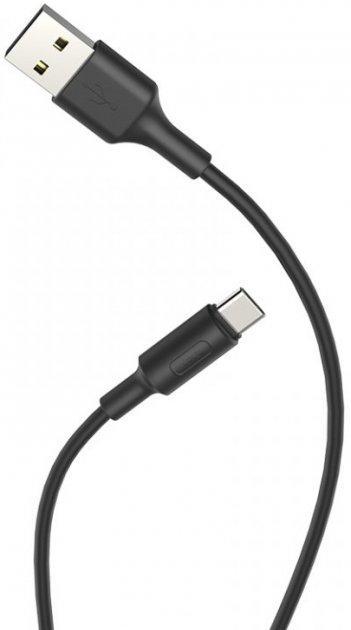 Кабель Hoco X25 USB-Type C 1 м 2A интерфейсный Черный - фото 3