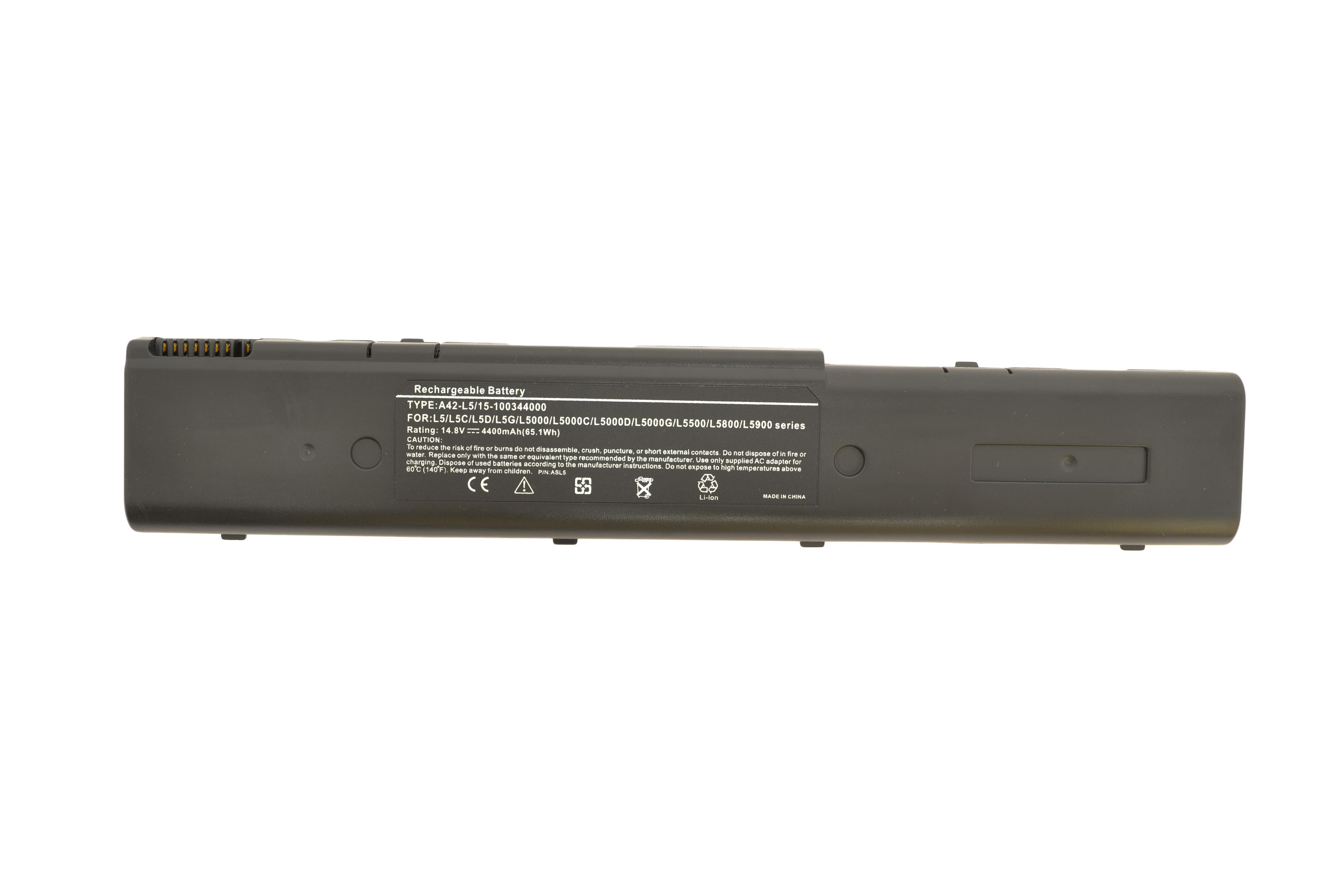 Аккумулятор для ноутбука Asus A42-L5 14,8 V 4400 mAh OEM Black