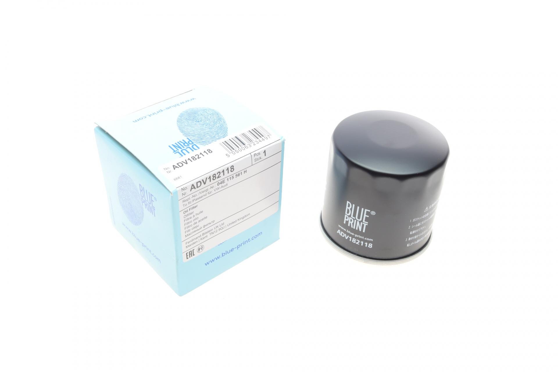 Фильтр масляный BLUE PRINT для VW Caddy IV 1,0-1,6TSI/Golf VI/VII/Seat 16- (ADV182118)