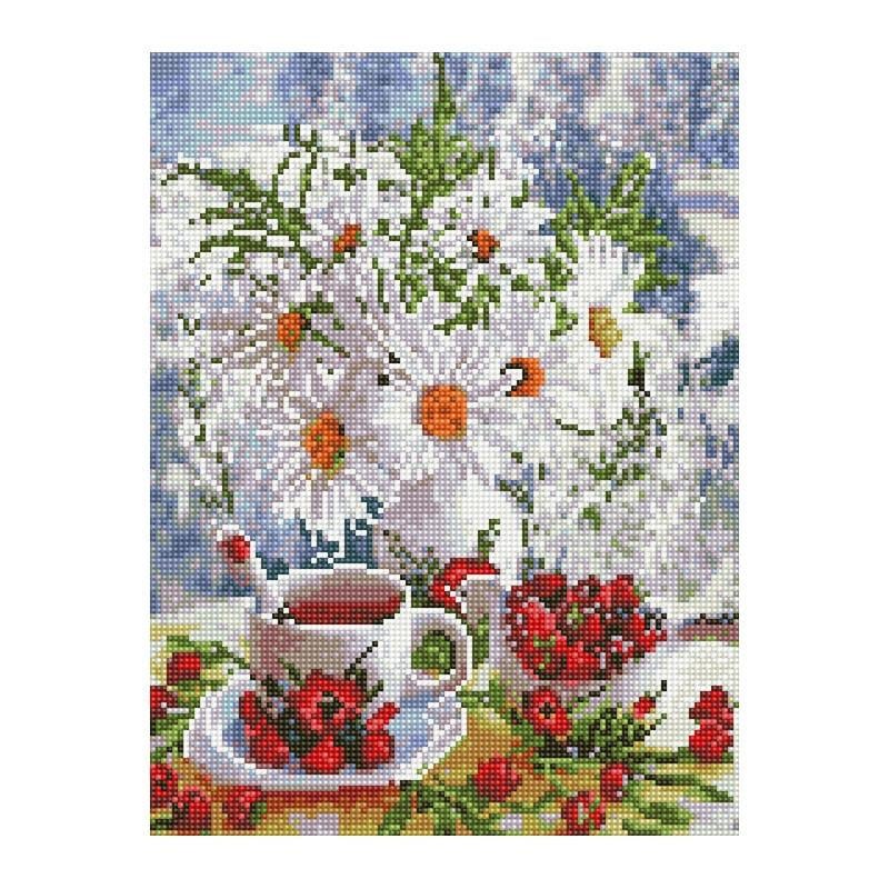 Алмазная мозаика Rainbow Art Ромашки и ягоды 40х30 см (EJ1383)