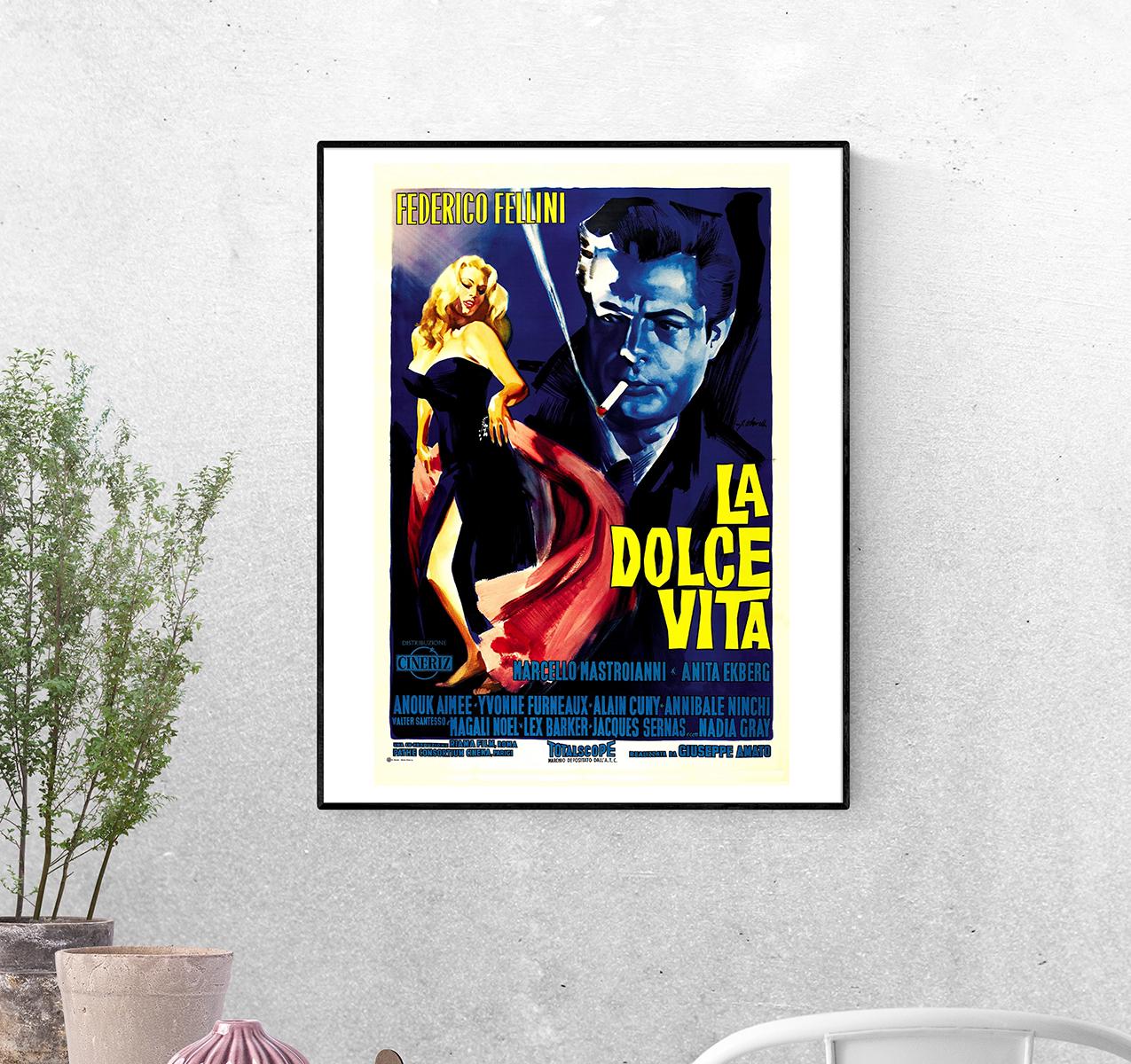 Постер Сладкая жизнь 1960 г. Режиссёр Федерико Феллини формат А-5 (Afisha2055010_Poster)
