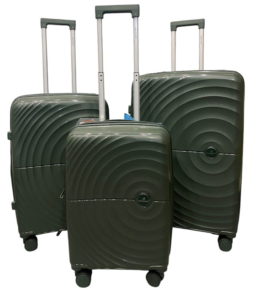 Комплект чемоданов Snowball Madisson 42203 3 шт. Темно-зеленый (32696176)