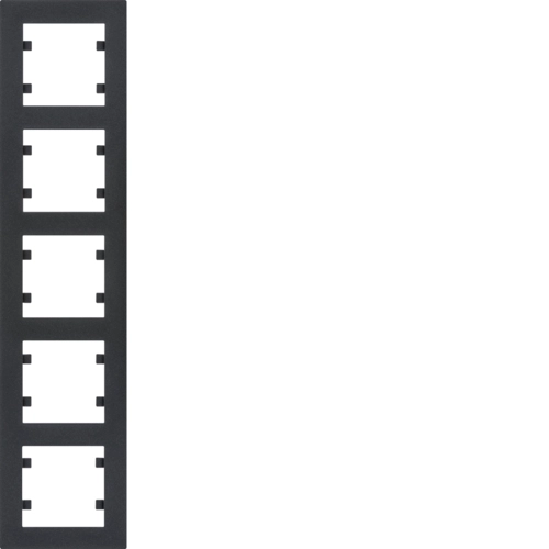 Рамка пятиместная вертикальная Hager Lumina Intens Черный (WL5653)