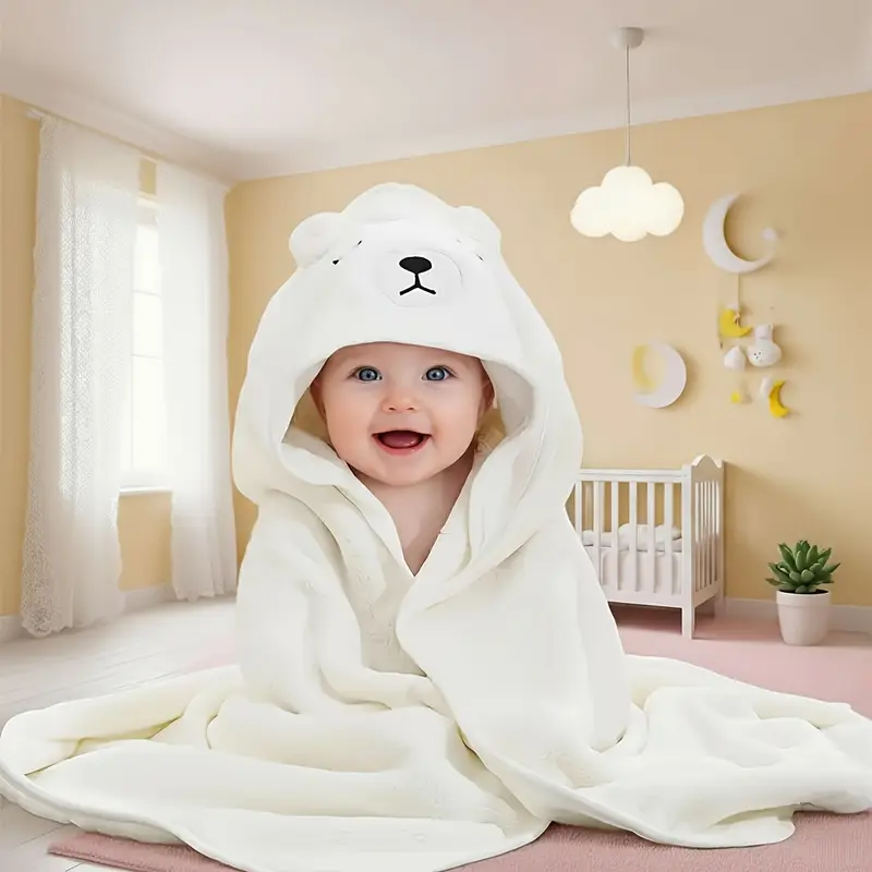 Полотенце детское для ванны с капюшоном 80x80 см Белый (279216D274 (2792160095) - фото 2 Полотенце детское для ванны с капюшоном 80x80 см Белый (279216D274 (2792160095) - фото 2