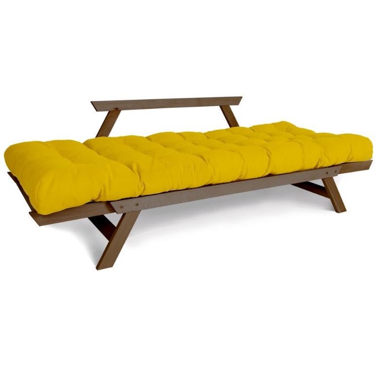 Диван-футон раскладной Woodman Allegro из массива дерева Ореховый/Желтый - фото 3 Диван-футон раскладной Woodman Allegro из массива дерева Ореховый/Желтый - фото 3