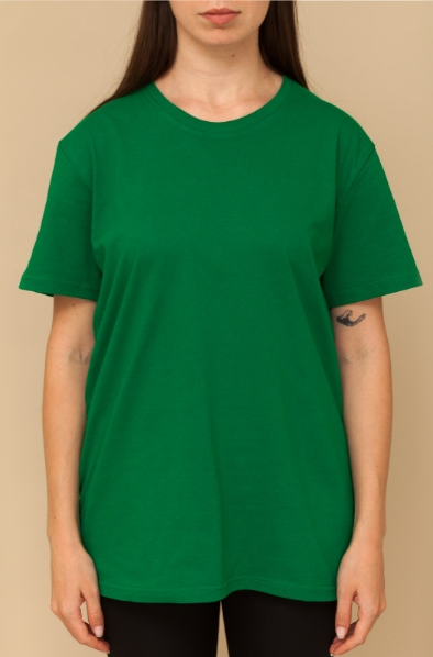 Футболка женская однотонная GBI Стандарт Хлопок ХХL Зеленый (12549)