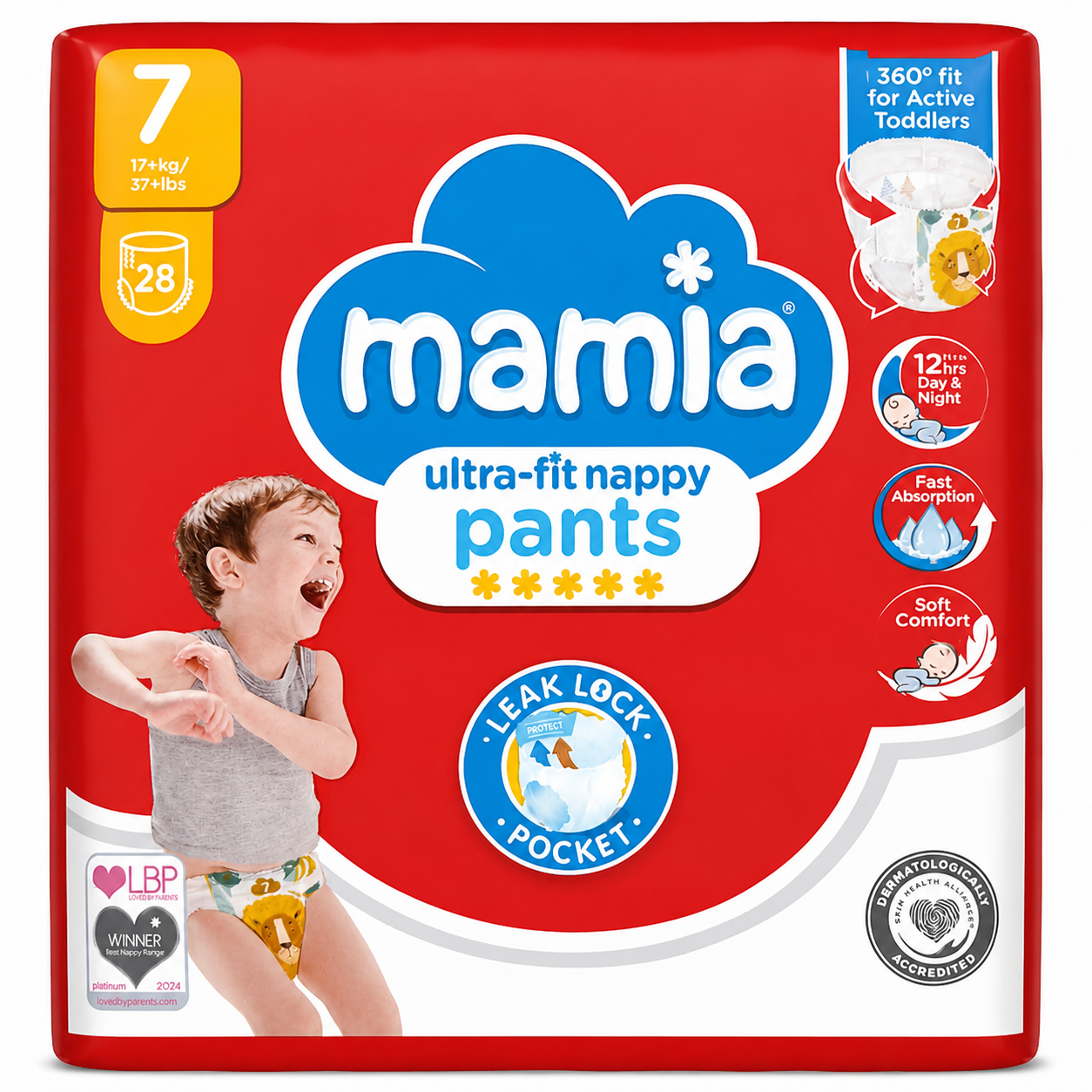 Подгузники-трусики Mamia 7 17+ кг 28 шт. (3035737223)