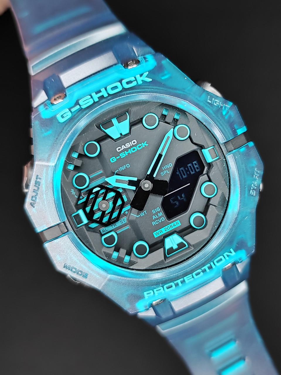 Наручные часы мужские Casio G-Shock GA-B001G-2A ударопрочные с водозащитой 100 м/подсветкой Синий (2747166331)