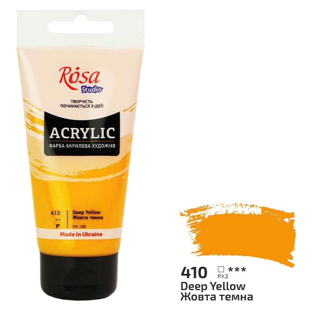 Акриловая краска Rosa Studio 410 75 мл Желтый темный (32241410) - фото 1 Акриловая краска Rosa Studio 410 75 мл Желтый темный (32241410) - фото 1
