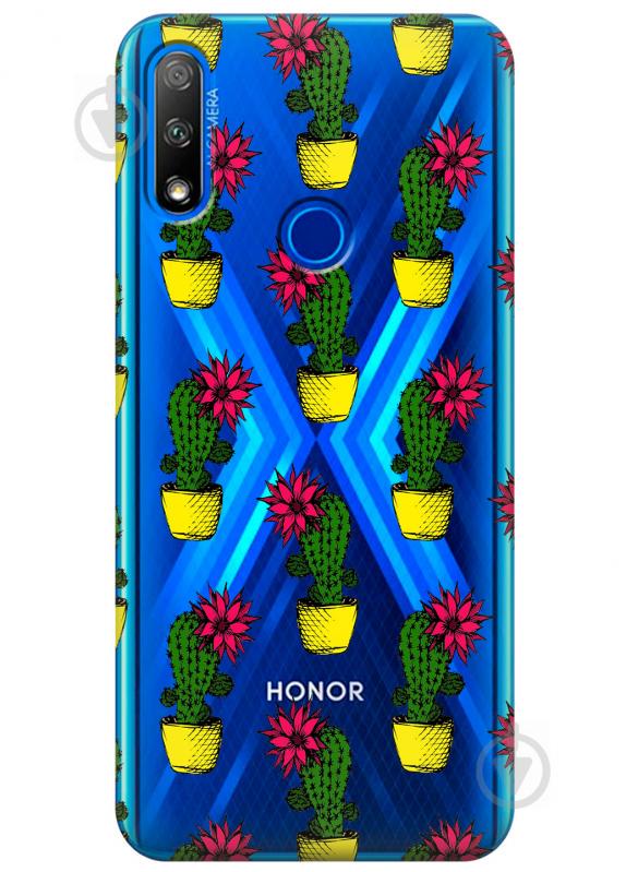 Прозрачный силиконовый чехол iSwag для Huawei Honor 9X с рисунком - Кактусы (KS2703) Прозрачный силиконовый чехол iSwag для Huawei Honor 9X с рисунком - Кактусы (KS2703)