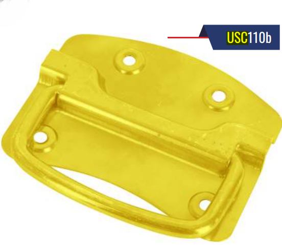 Ручка USK 110 В Ляда цинк 110х85 мм Жовтий (6417-7) - фото 2 Ручка USK 110 В Ляда цинк 110х85 мм Жовтий (6417-7) - фото 2