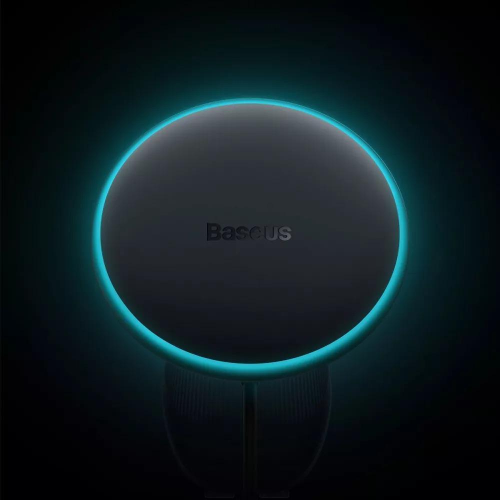 Автомобільний тримач з бездротовим зарядним пристоем BASEUS CW01 Magnetic 15W Black - фото 3