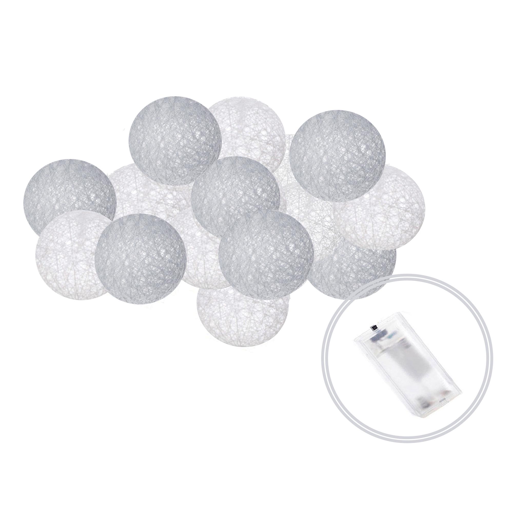 Гірлянда на батарейках Springos Cotton Balls 10 LED 2 м Warm white (CL0031) - фото 4