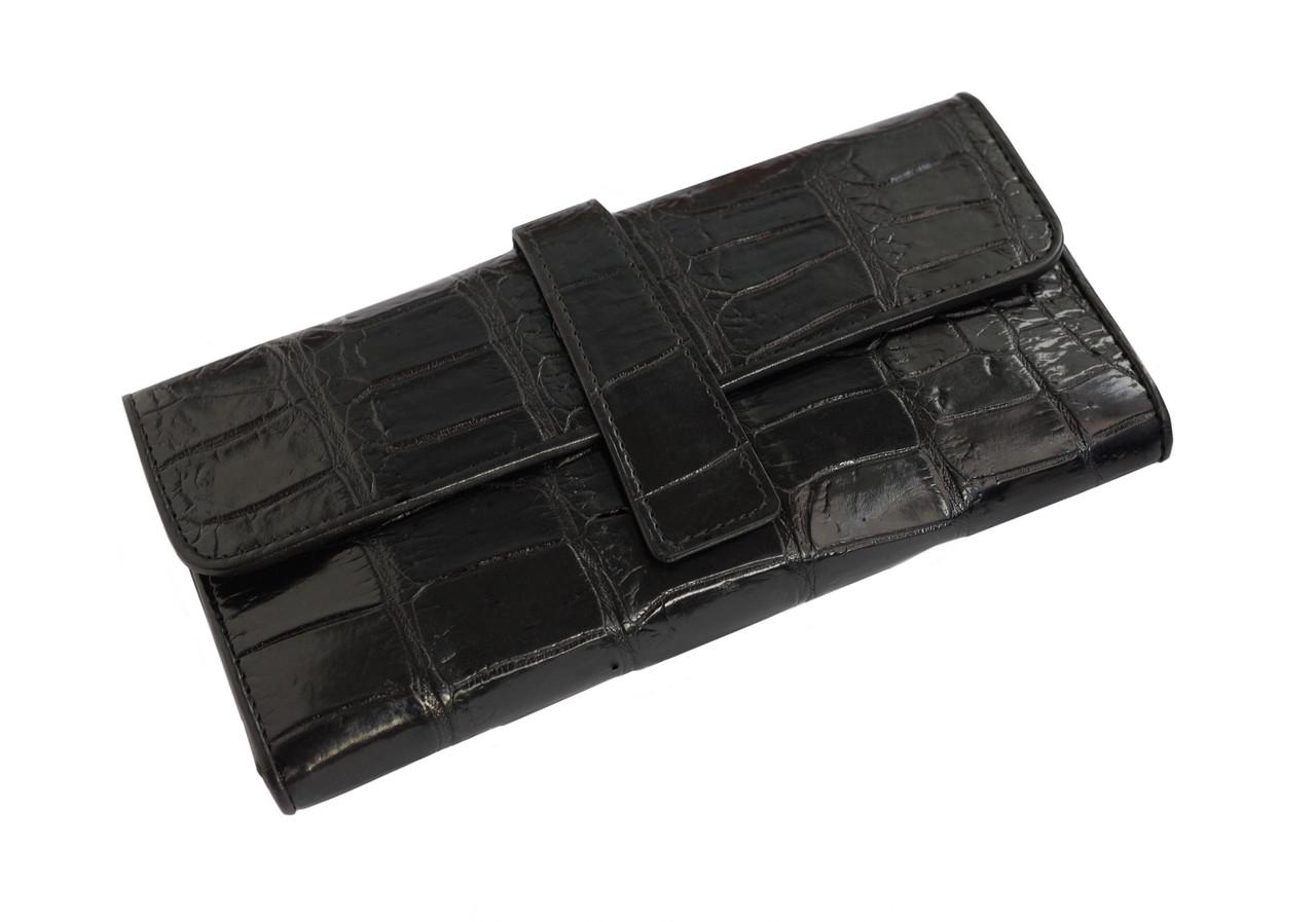 Кошелек из кожи крокодила Ekzotic Leather женский Черный (cw24) Кошелек из кожи крокодила Ekzotic Leather женский Черный (cw24)