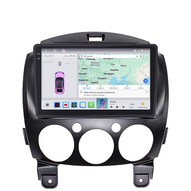 Автомагнитола штатная Lesko 4G/QLED/360°/CarPlay/GPS/Wi-Fi для Mazda Demio III DE 2007-2014 4/64Gb 9" (2323841483)