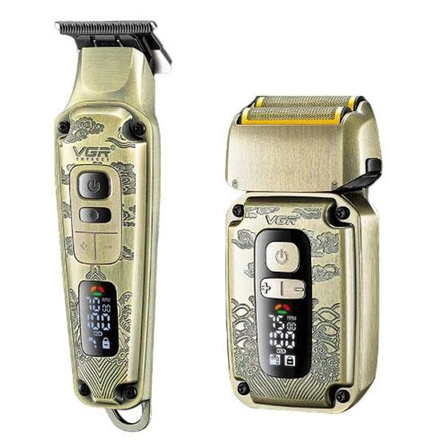 Набір для стрижки VGR V-641 Pro акумуляторний Золотистий (GR-05573)