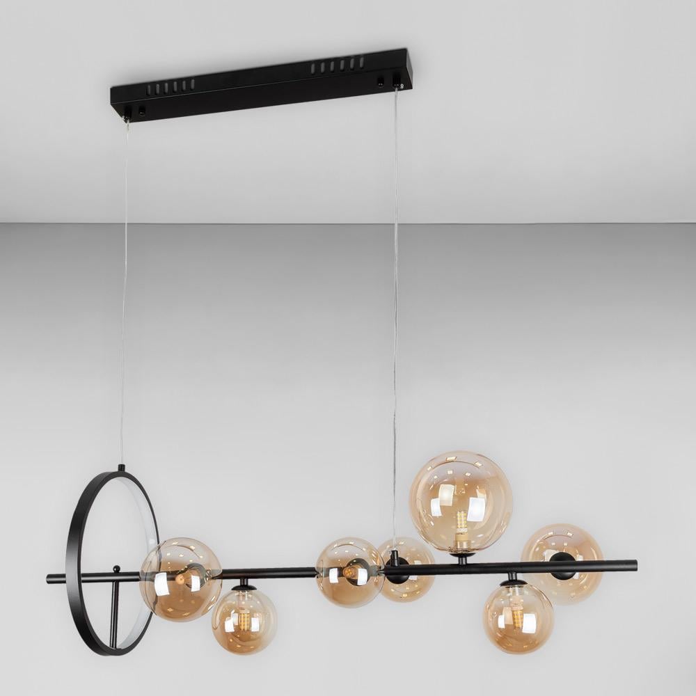 Люстра подвесная молекула Light House LS-17132-7 BK+BR Черный/Коричневый