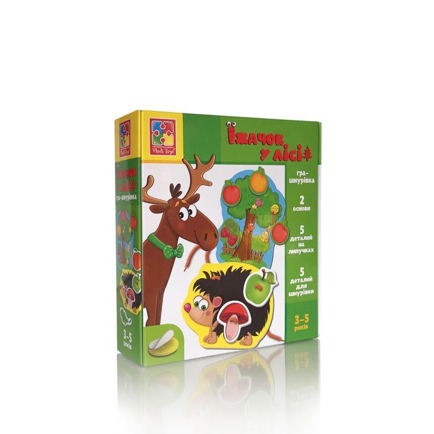 Настільна гра Vladi Toys міні-розвивашка з липучками Їжачок у лісі (MTT-136396)