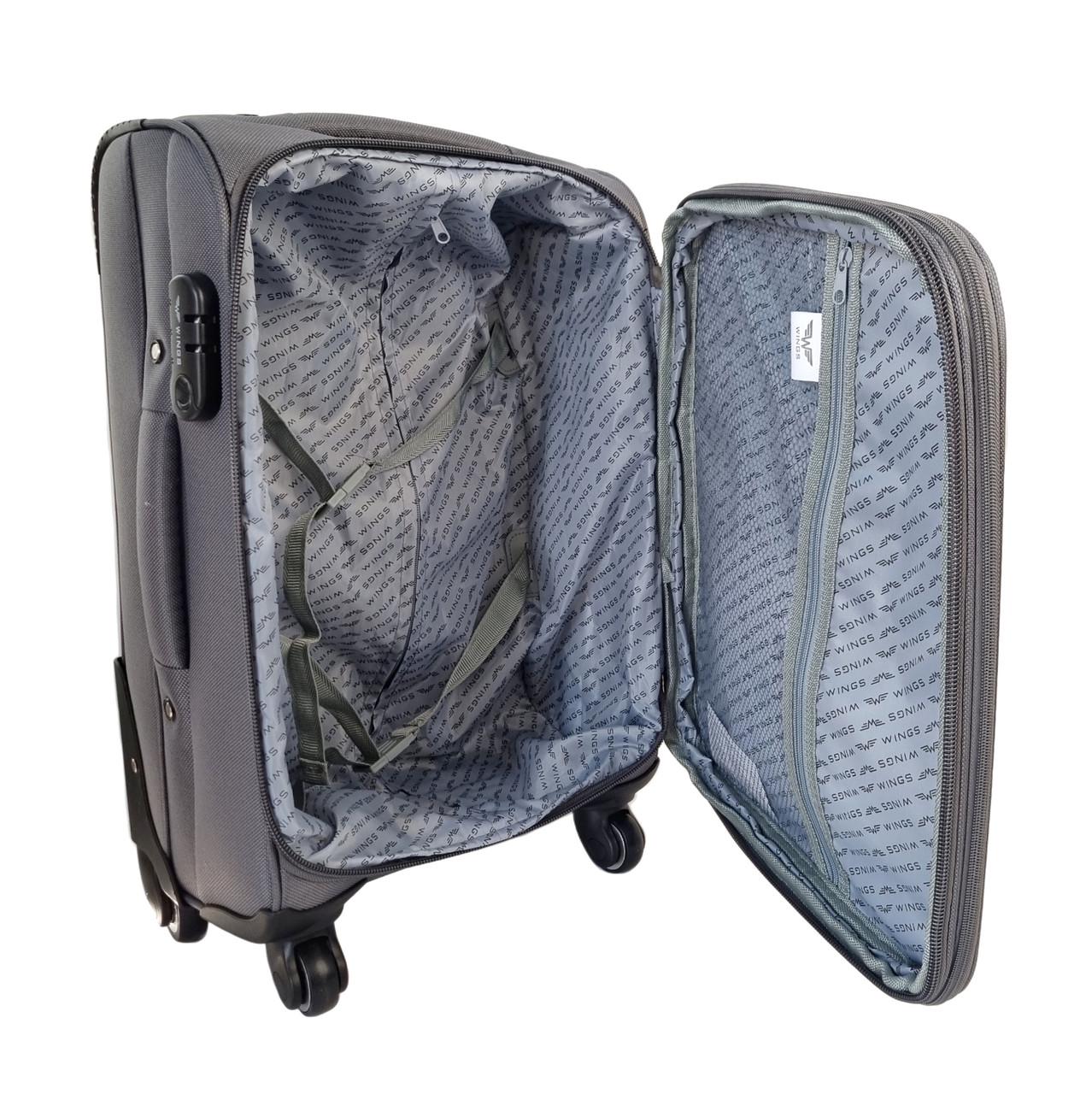 Валіза тканинна Wings Сірий (1703/4 grey L) - фото 6