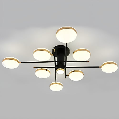 Люстра светодиодная Svet на 9 плафонов с пультом управления 3000-6000К 154W Золотистый (SY-16065/8+1 BK+GD) Люстра светодиодная Svet на 9 плафонов с пультом управления 3000-6000К 154W Золотистый (SY-16065/8+1 BK+GD)