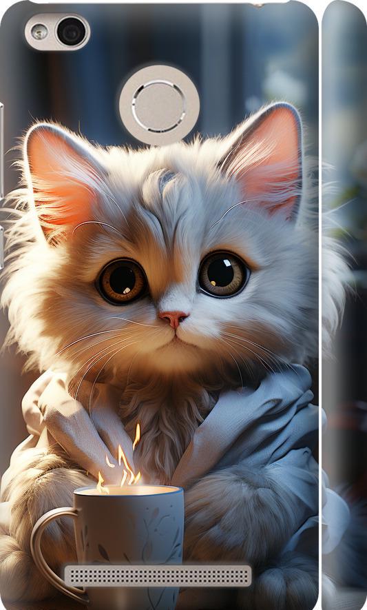 Чехол на Xiaomi Redmi 3s White cat (5646m-357-42517)