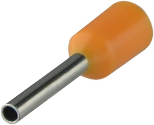 Наконечник изолированный АСКО-Укрем НТ 0,5-08 0,5 мм2 гильза 8 мм 100 шт. Оранжевый (A0060010001)