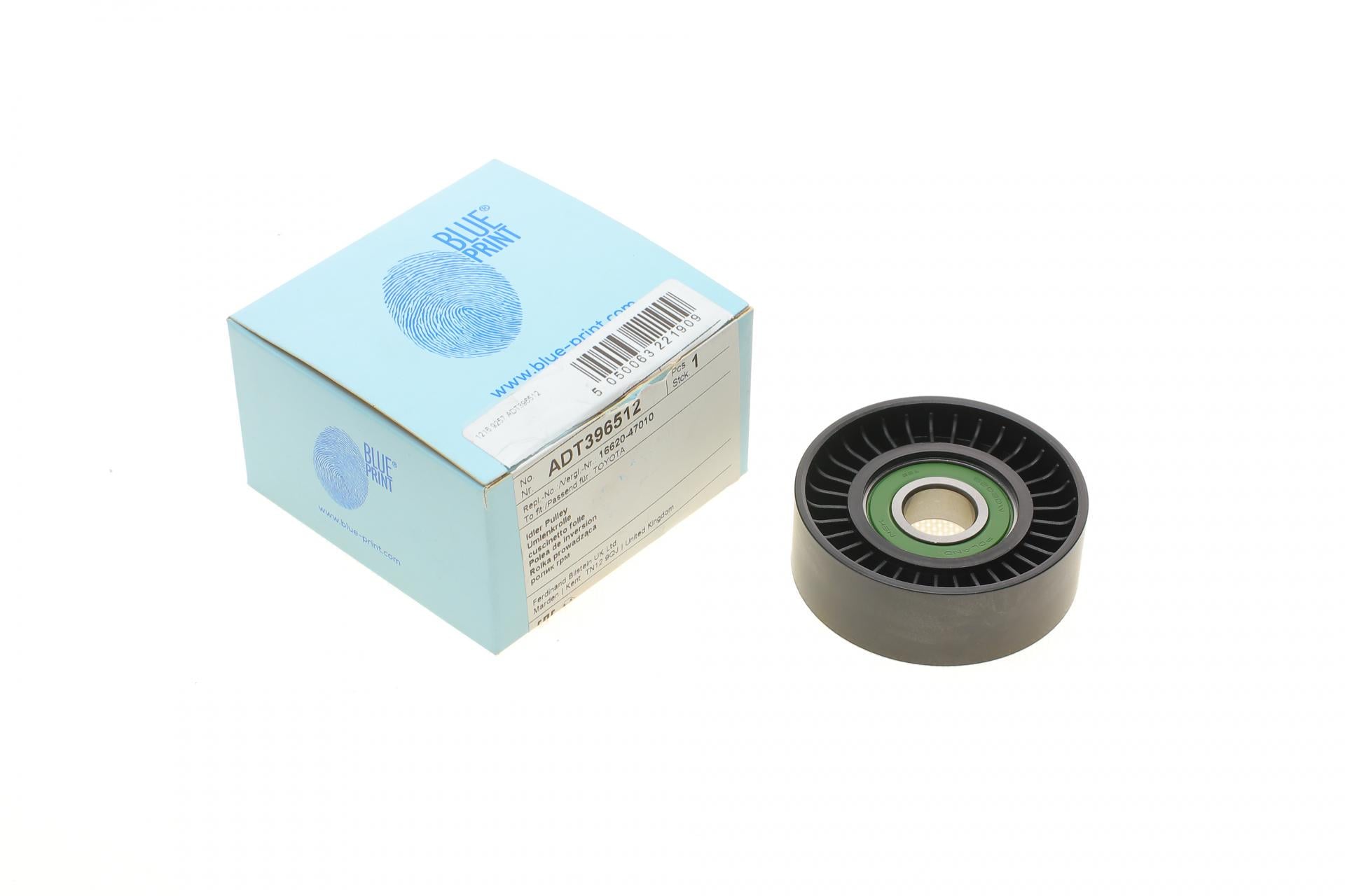 Ролик генератора BLUE PRINT Toyota Auris 09-12/Yaris 1.3 VVT-i 08-11 паразитный 70х24 мм (ADT396512)