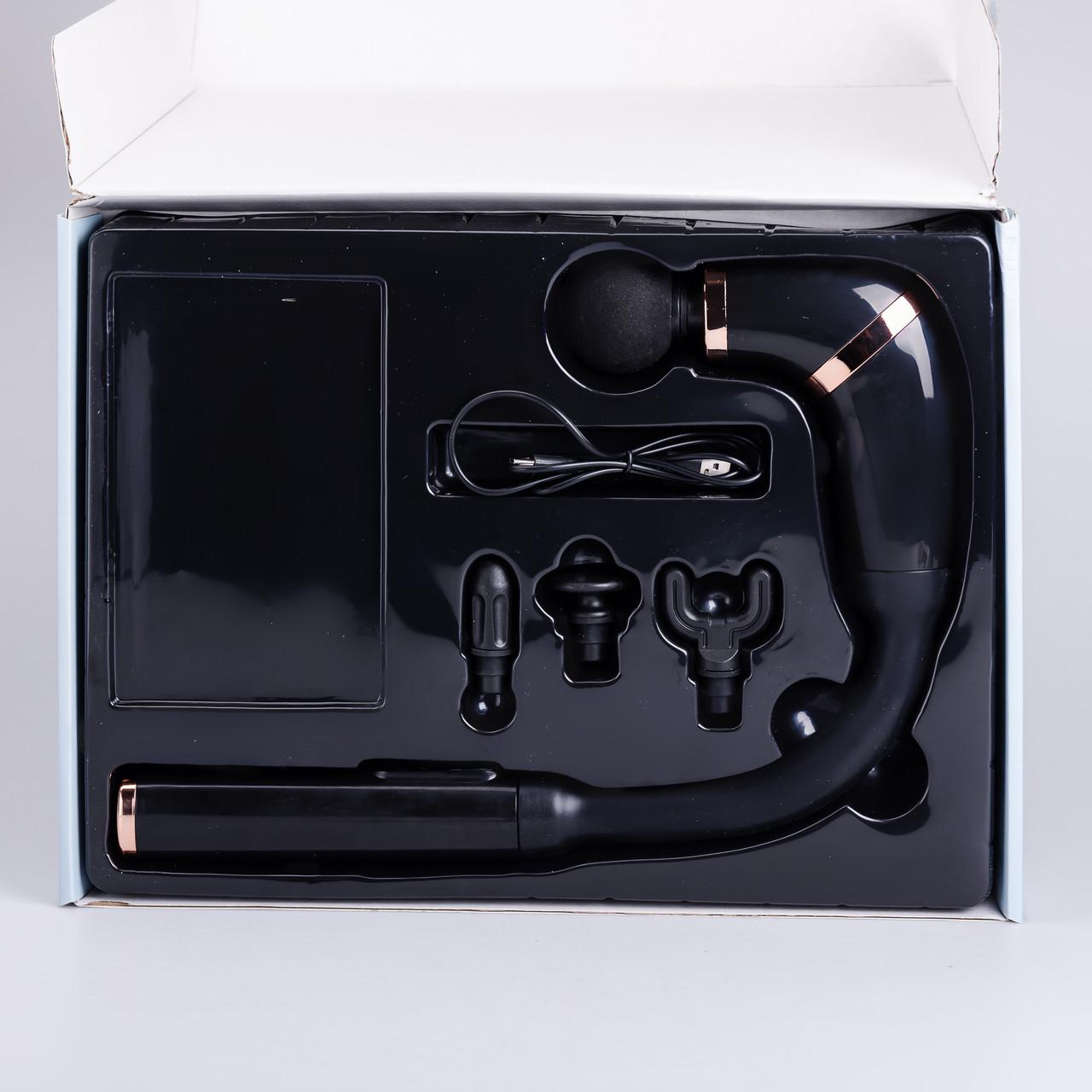 Массажер перкуссионный ручной аккумуляторный 17 Вт зарядка от USB до 3200 об/мин Черный (7213) - фото 9 Массажер перкуссионный ручной аккумуляторный 17 Вт зарядка от USB до 3200 об/мин Черный (7213) - фото 9