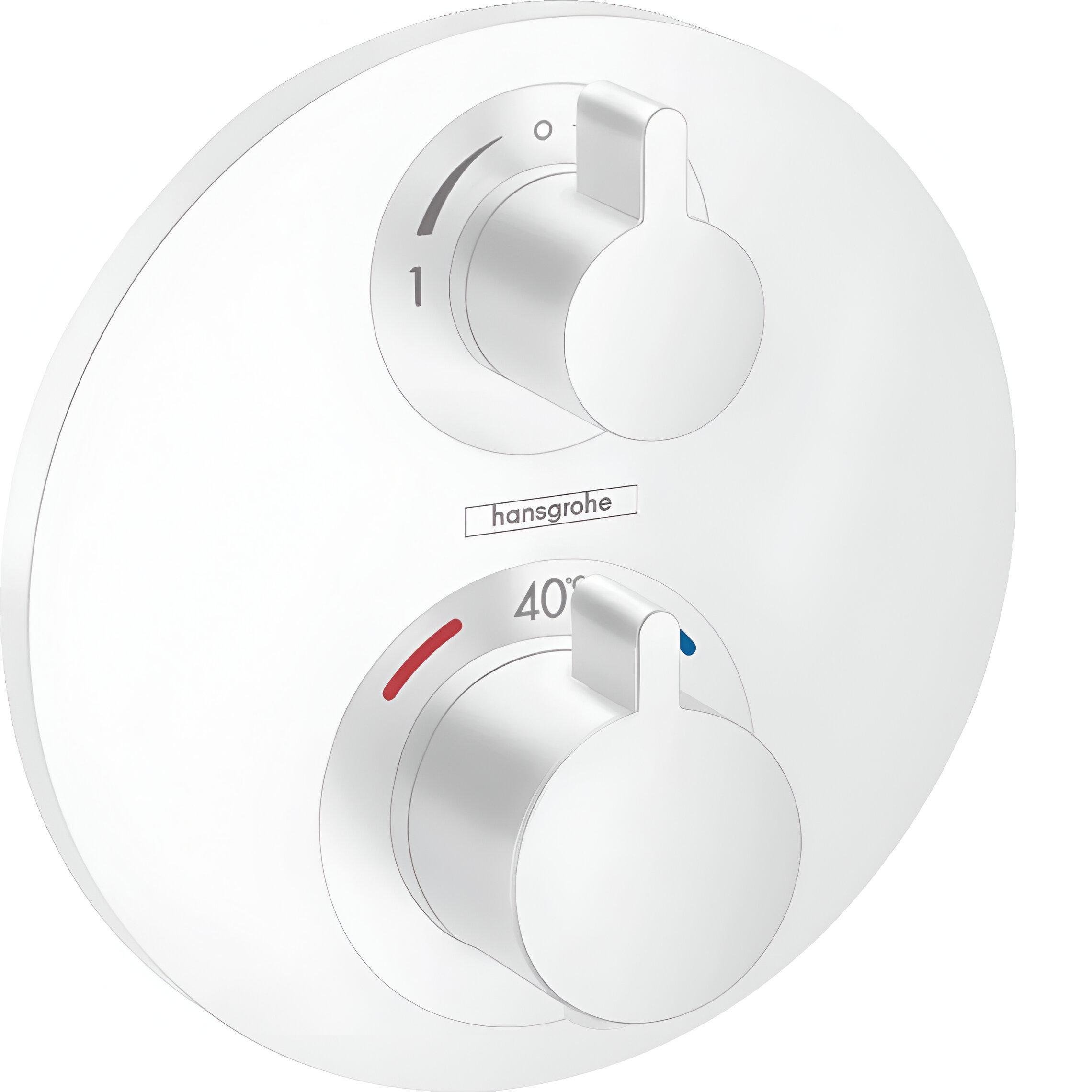 Термостат прихованого монтажу Hansgrohe Ecostat C на 2 споживача Білий матовий (15758700)