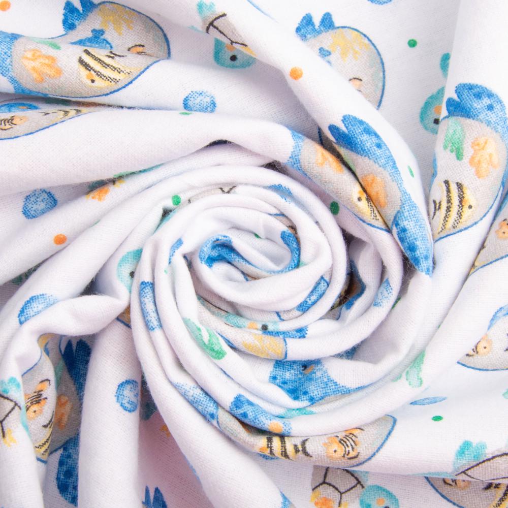 Ткань фланель хлопок детский принт 180 см 155 гр/м2 10-0671 Голубой Ткань фланель хлопок детский принт 180 см 155 гр/м2 10-0671 Голубой