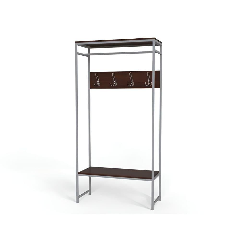 Вішалка модульна підлогова Ferrum-decor Треліс 14 ДСП 16 мм 180x90x38 см Сірий/Венге (FRD-105517)