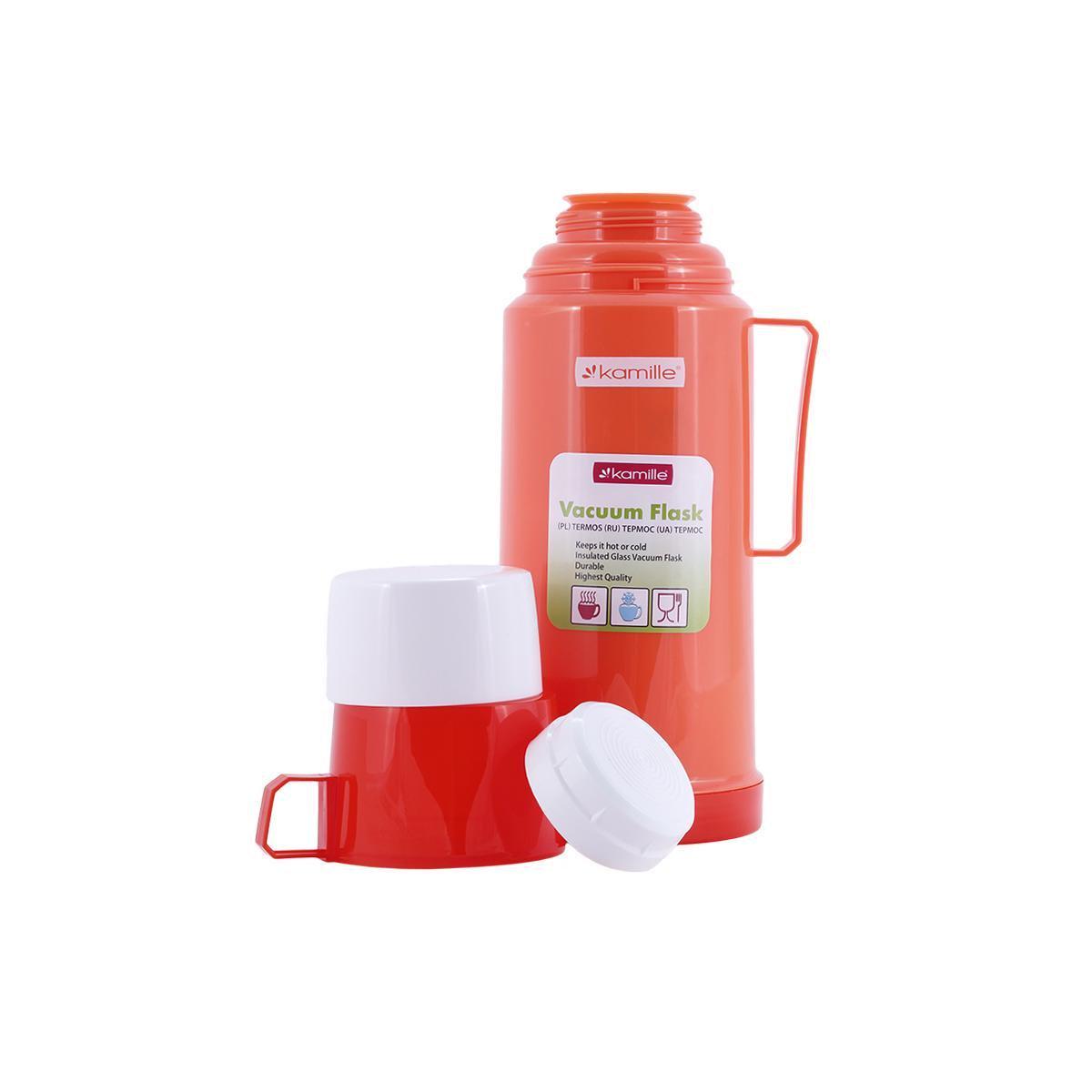 Термос Kamille зі скляною колбою 1000 мл Помаранчевий (2072) - фото 6 Термос Kamille зі скляною колбою 1000 мл Помаранчевий (2072) - фото 6