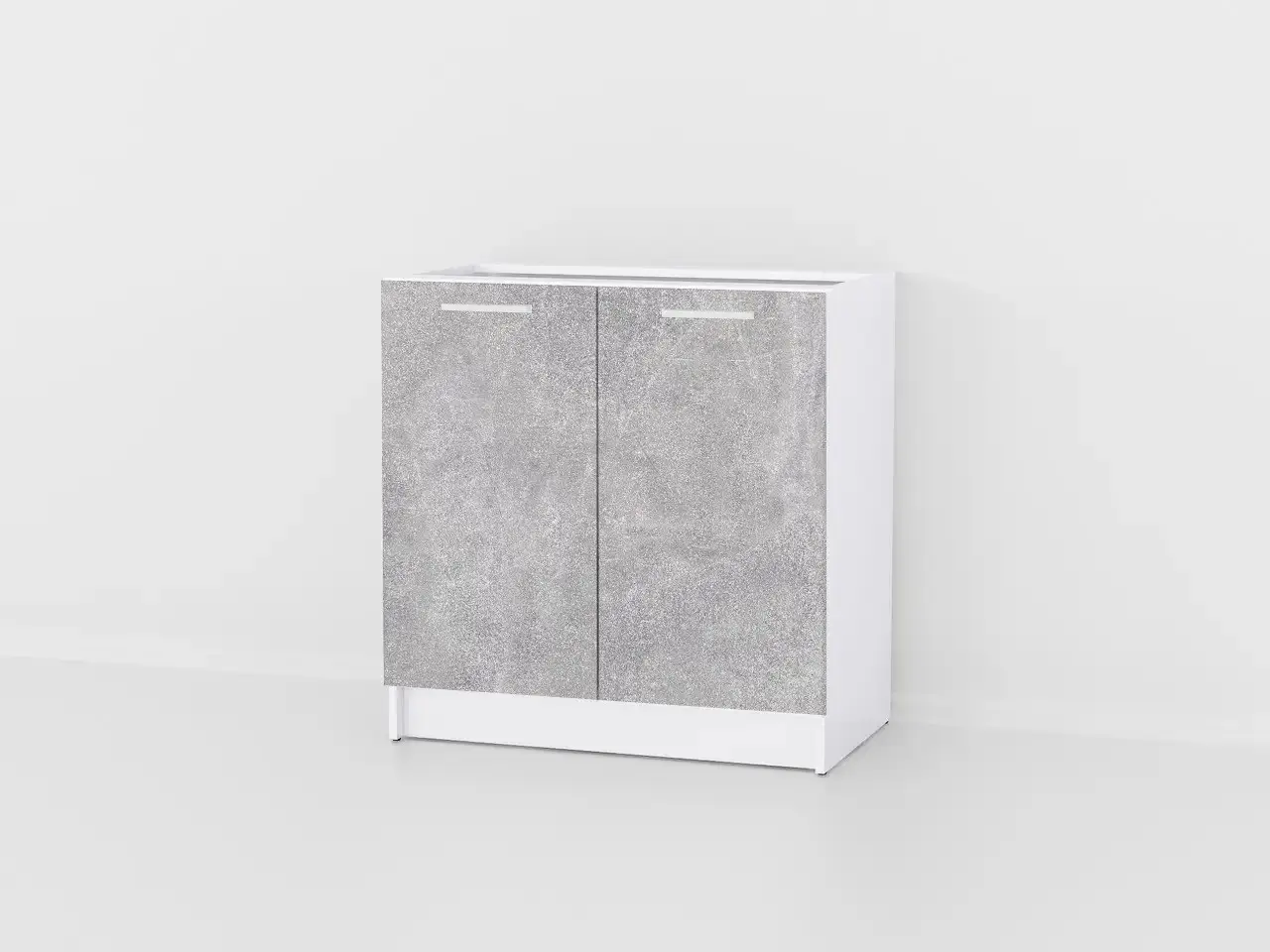 Тумба низ Opendoors 800 мм під мийку Бетон/Білий (М5)