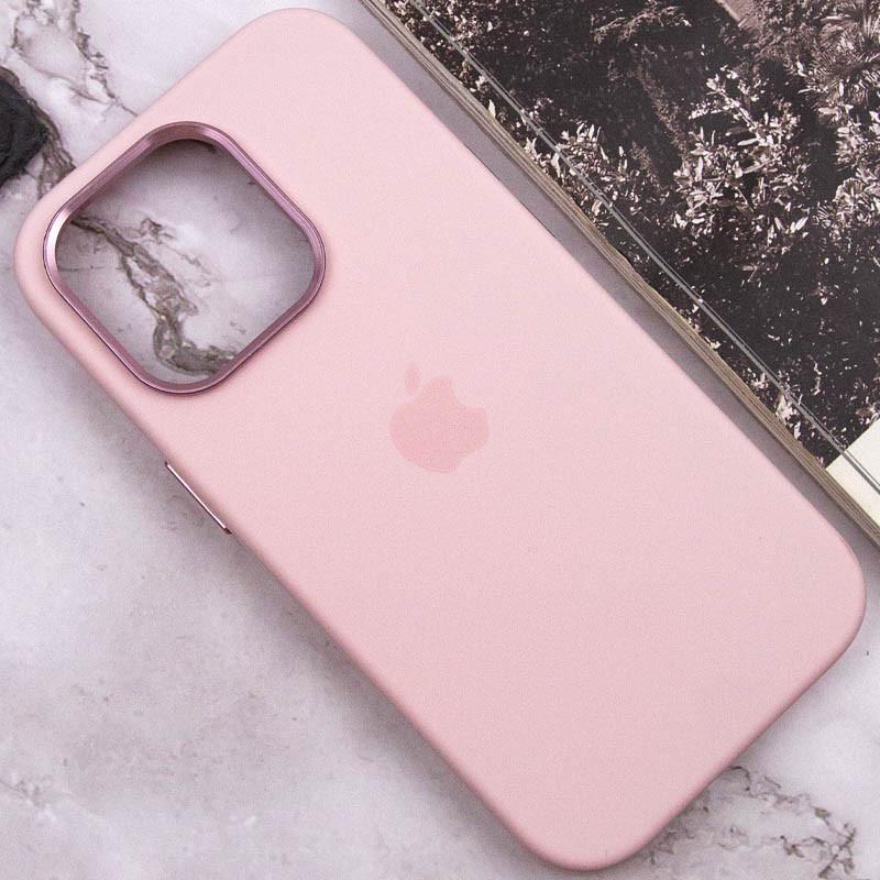 Протиударний чохол Silicone Case Metal Buttons (AA) для Apple iPhone 13 Pro Max (6.7") Рожевий / Chalk Pink - фото 7