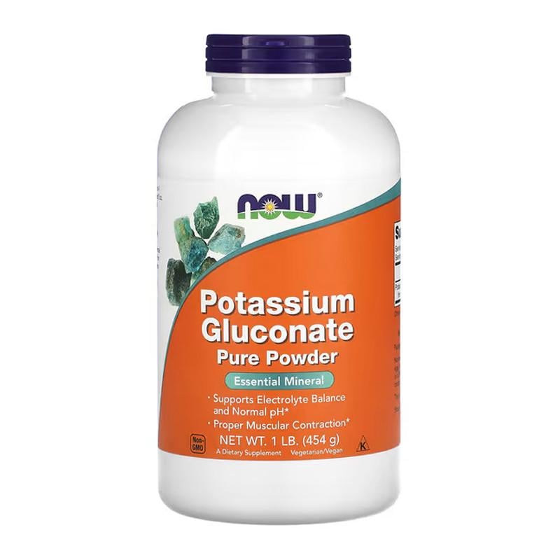 Калій NOW Potassium Gluconate Pure Powder 454 г (20100-01) Калій NOW Potassium Gluconate Pure Powder 454 г (20100-01)