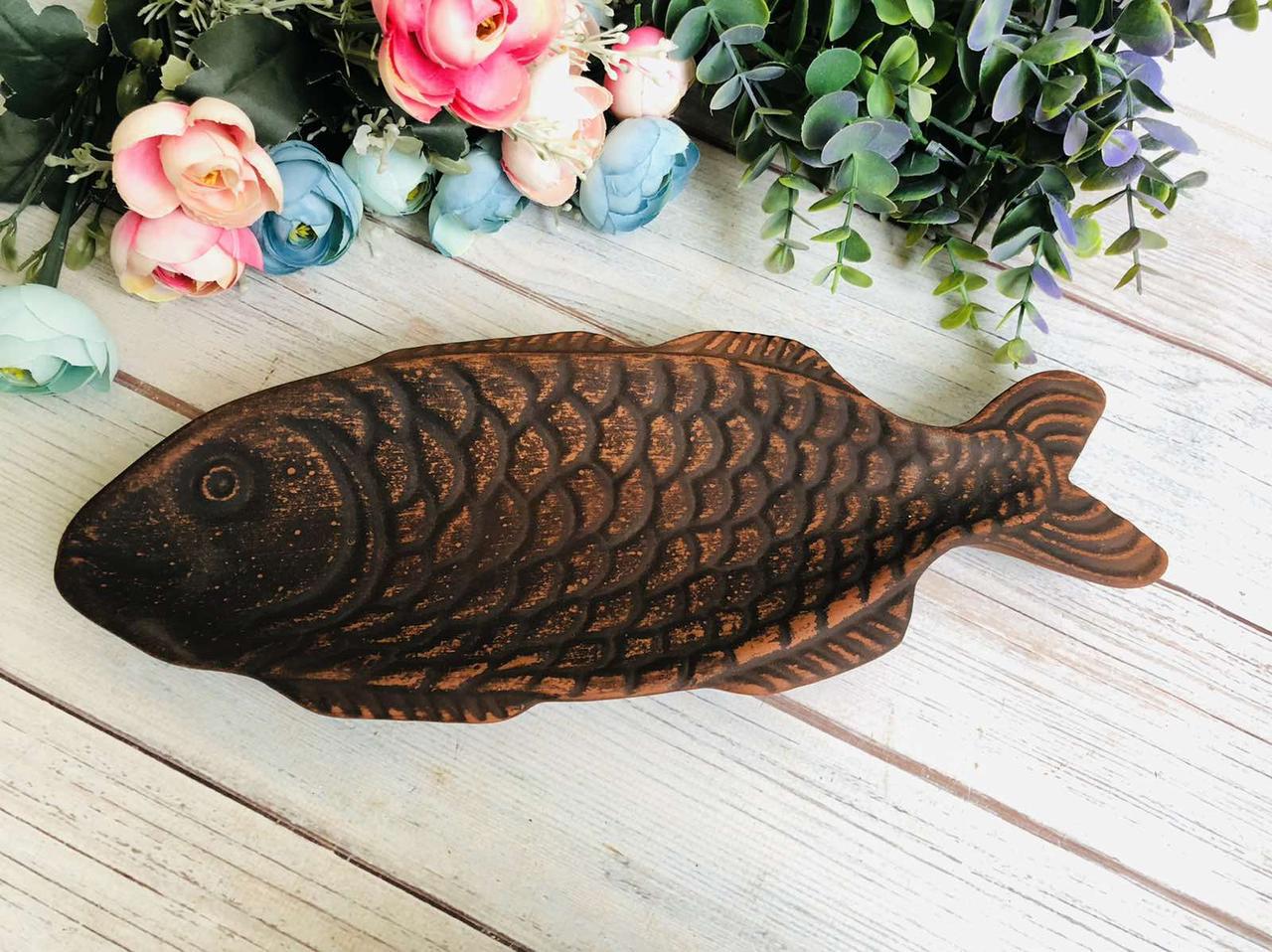 Селедочница глиняная Рыбка 32 см (583644219) - фото 2 Селедочница глиняная Рыбка 32 см (583644219) - фото 2
