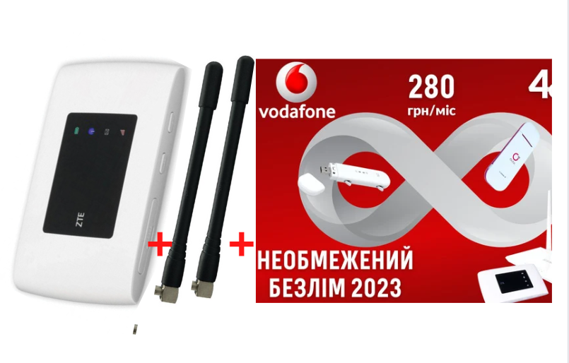 Роутер ZTE MF920+ 4G USB Wi-Fi з 2 антенами та безлімітним стартовим пакетом для інтернету Vodafone - фото 9