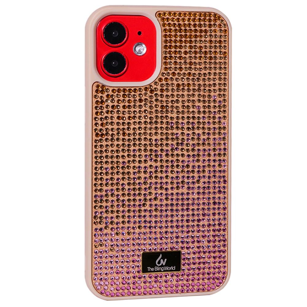 Чохол для Apple iPhone 12 Mini Bling World Luxury Rainbow Diamond Series Gold