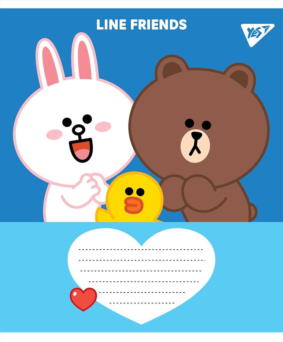 Тетрадь учененическая YES Line Friends А5/12 линейка набор 25 шт. - фото 3