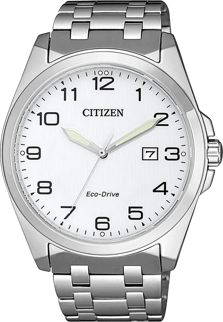 Наручные часы мужские Citizen BM7108-81A Eco-Drive с сапфировым стеклом/стальным корпусом/белым циферблатом и водозащитой 100 м Наручные часы мужские Citizen BM7108-81A Eco-Drive с сапфировым стеклом/стальным корпусом/белым циферблатом и водозащитой 100 м