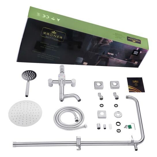 Душевая система Kroner KRP Edelstahl Klassisch ESG063 из нержавеющей стали (SVR-CV022977) - фото 13 Душевая система Kroner KRP Edelstahl Klassisch ESG063 из нержавеющей стали (SVR-CV022977) - фото 13