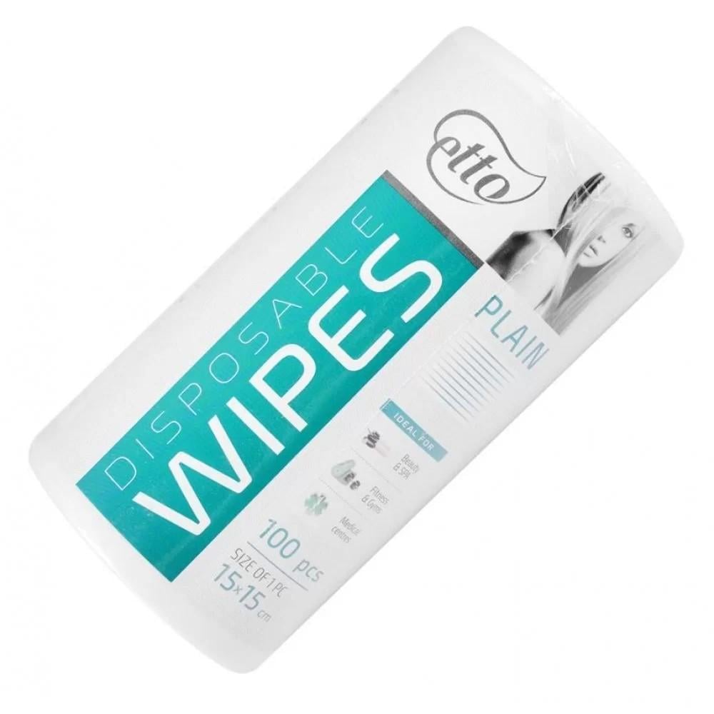 Салфетки одноразовые ETTO в рулоне 15х15 см 100 шт. (011669)