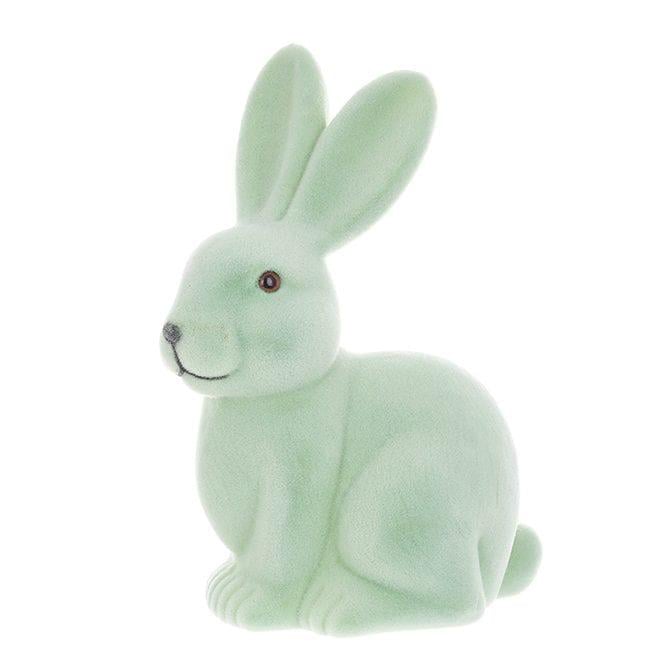 Фигурка пластиковая Flora Кролик из флока 23 см Мятный (42131)